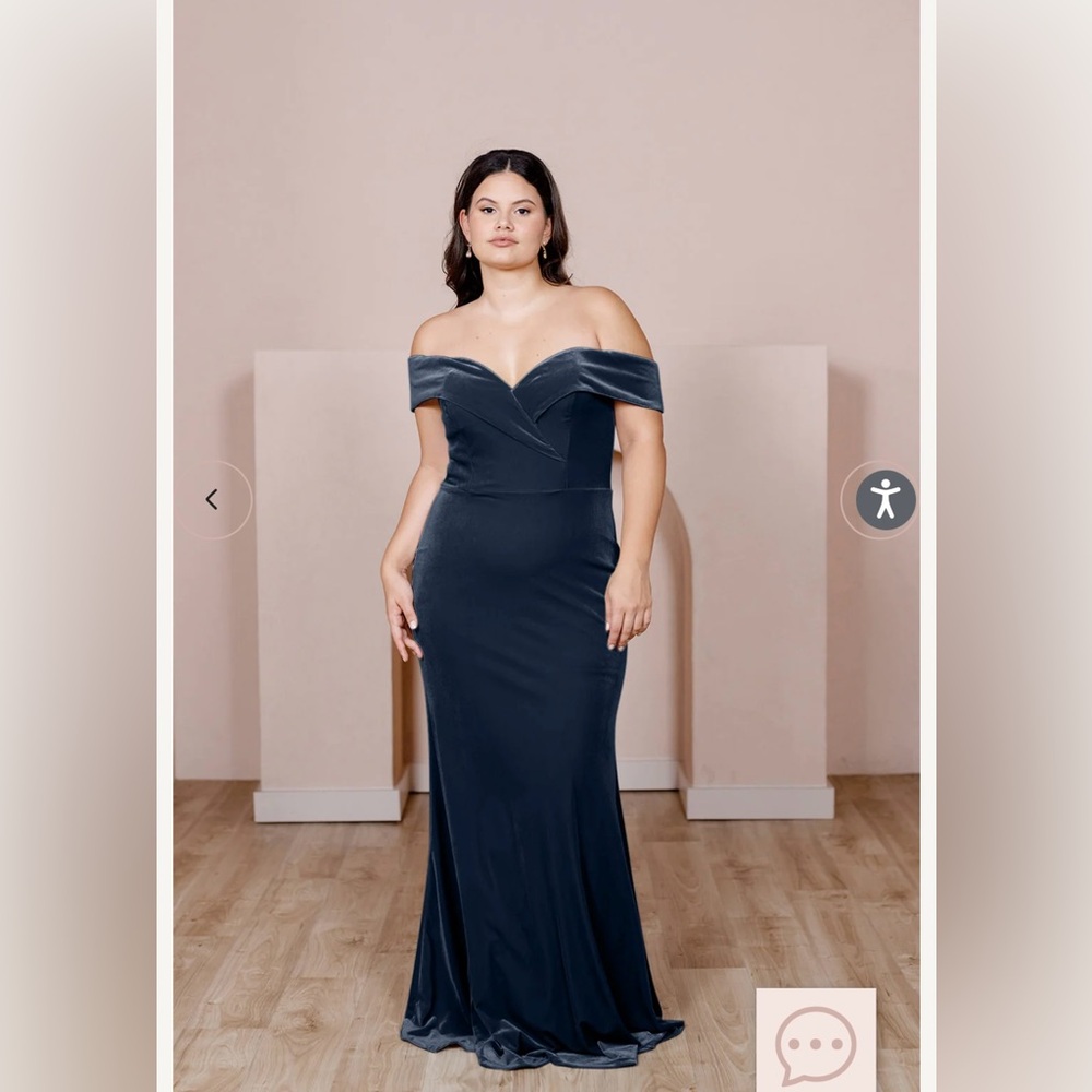 NWT Revelry Royal Blue (616) Bardot Velvet